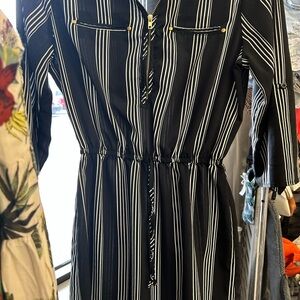 Black and White Striped Dress